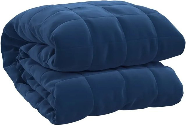 vidaXL Gewichtsdecke Blau, B/B: 220 x 260 cm, 11 kg, mit Glasperlen und atmungsaktivem Mikrofasergewebe - Bild 1