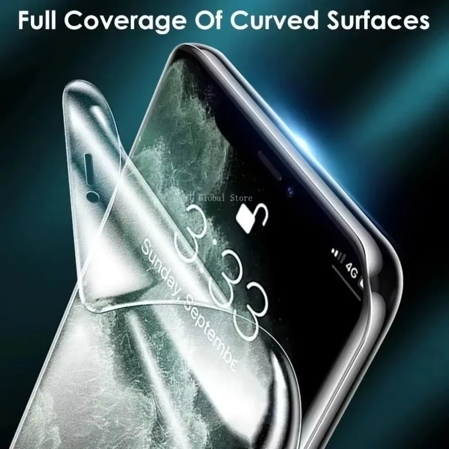 3er-Pack Matte Hydrogel Displayschutzfolie für iPhone 11 bis iPhone 16 Pro Max sowie iPhone X, XR, XS Max, 7, 8 Plus und SE in Transparent von DIXSG - Bild 2