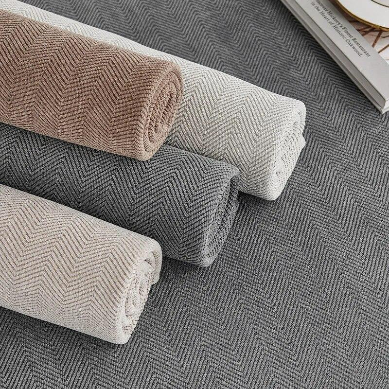 A Family Of Home Textiles Sofakissen mit Streifenmuster aus Chenille, 1 Stück, B/T/H: 70 x 70 x 70 cm - Bild 1