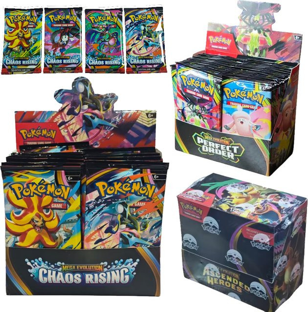 Pokémon TCG Booster Pack Mega Evolution Chaos Rising, Nachfüllpack, Englische Version, ab 6 Jahren - Bild 1