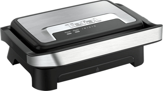 Tefal Inicio Compact GC270D Kontaktgrill 2-in-1 Panini & Grill 1000W schwarz/Edelstahl - Bild 1