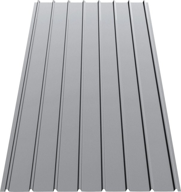Smart Cover Solution Trapezblech H12 aus Stahl in Weißaluminium, B/H/T: 200 x 91 x 0,04 cm - Bild 1