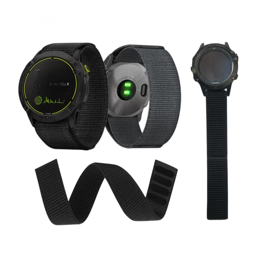 Garmin Uhrenarmband, Nylon, Schwarz, Unisex - Bild 6