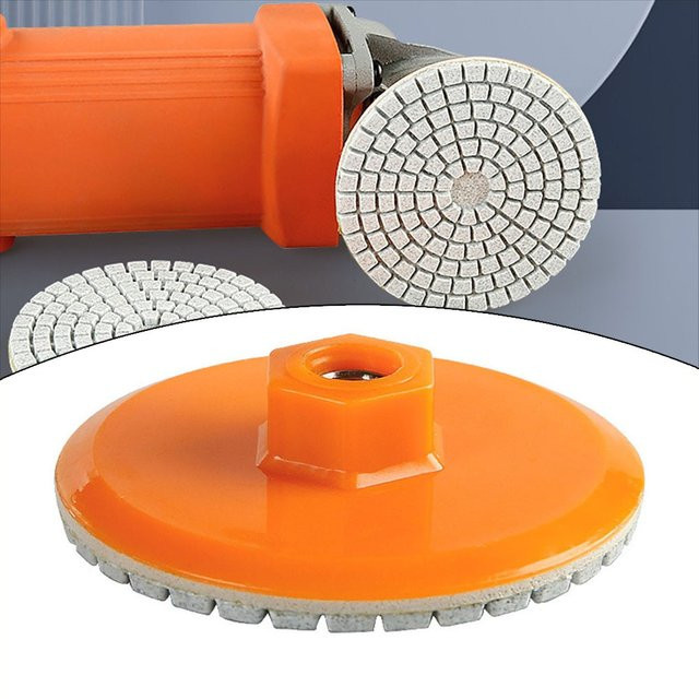 DAZZLEEX Polierpad für Nass- und Trockenschleifen, 80 mm Durchmesser, Schleifscheibe für Marmor, Granit, Beton und Stein-Arbeitsplatten - Bild 1