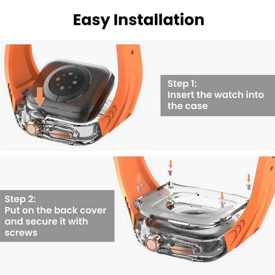 Modifikationskit Transparente Schutzhülle + TPU-Band für Apple Watch - Bild 4
