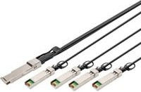 Digitus 40GBase Direct Attach Kabel QSFP+ zu 4x SFP+ in Schwarz, Länge: 5 m - Bild 1
