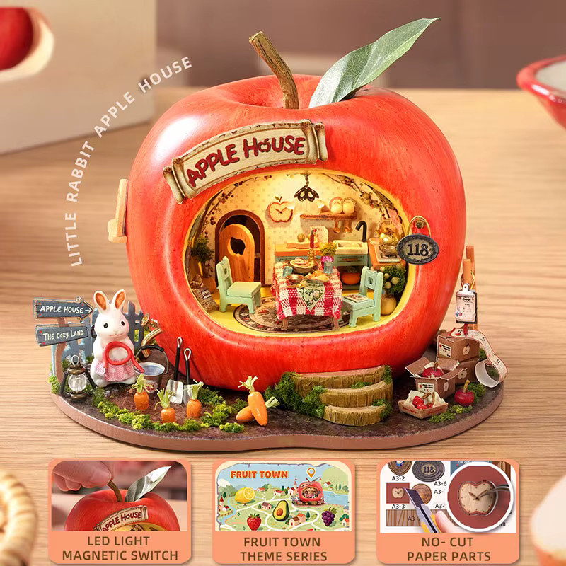 zuuton Micro Fruit House Puppenhaus-Set, 3D-Puzzle, Montagemodell - Bild 3
