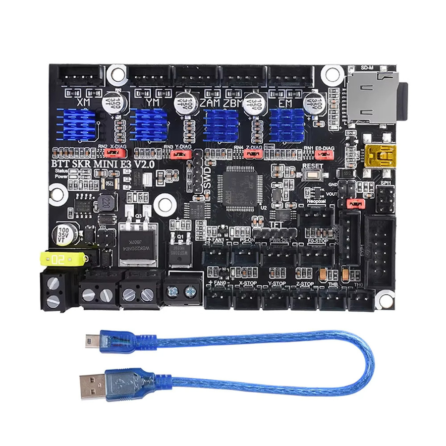 BIGTREETECH SKR MINI E3 V2.0 32Bit Motherboard mit Onboard TMC2209UART Upgrade für Ender3V2 CR10 Voron V0.1 3D-Drucker in Schwarz - Bild 3