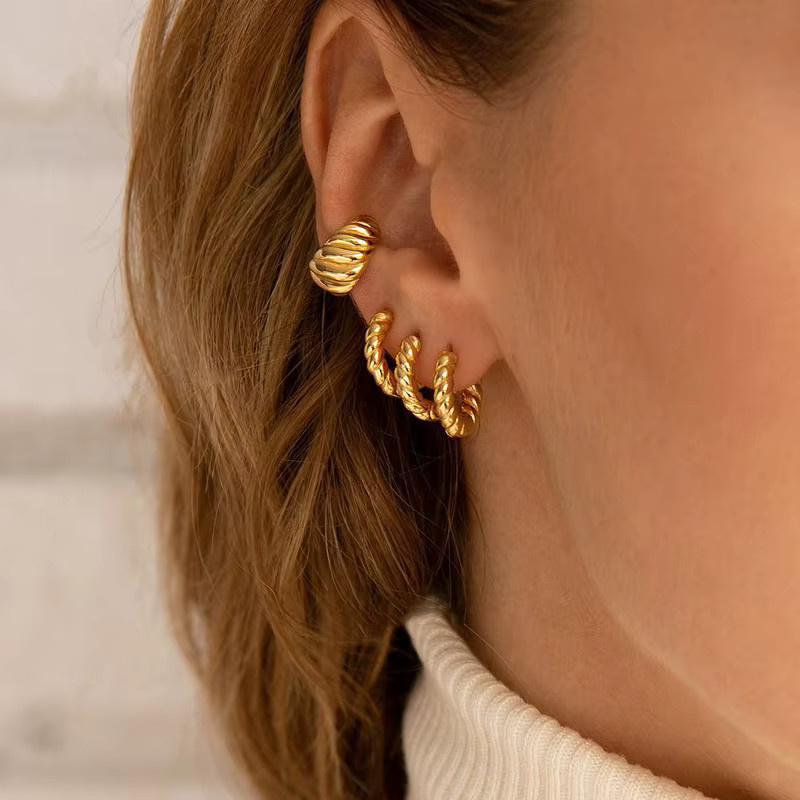 Erpels Creolen, Gold, Damen, 12/14/16mm - Bild 2