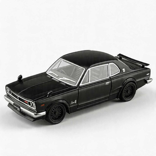 WELLY Skyline GTR Supersportwagen, Druckguss-Modell, 1:22, Grau, Metall - Bild 1
