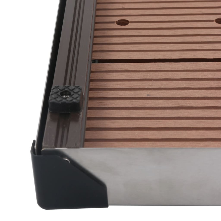 Gartenduschwanne VD Home Furnishing aus WPC und Edelstahl in Braun, B: 80 cm, T: 62 cm - Bild 4