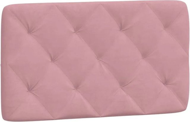vidaXL Kopfteil-Kissen aus Samt in Rosa mit Rauten-Heftung - Bild 1