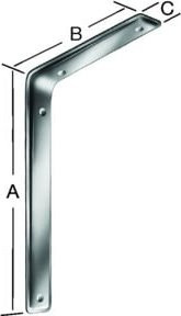 VORMANN Konsole aus Stahl, silber, B: 23,5 cm, T: 16,0 cm - Bild 1