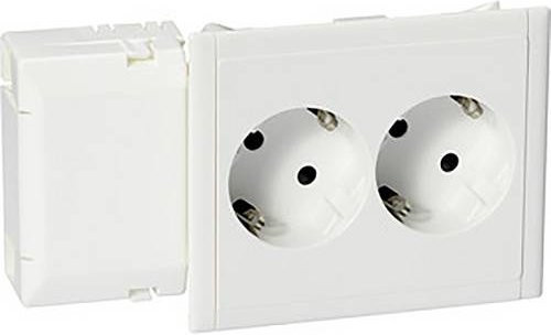 Schneider Electric 5951512 Einbaudose mit 2-fach Steckdose in Weiß - Bild 1