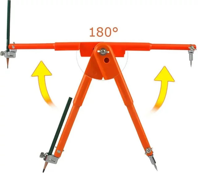 Verstellbarer Zimmermanns-Präzisions-Zirkel für die Holzbearbeitung in Orange, Durchmesser: 150 cm - Bild 1
