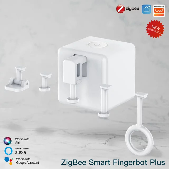 MOES ZigBee Fingerbot Smart Home Assistent zur Automatisierung von Tastendrücken in Weiß, kompatibel mit Alexa und Google Home über Tuya Smart Life - Bild 1
