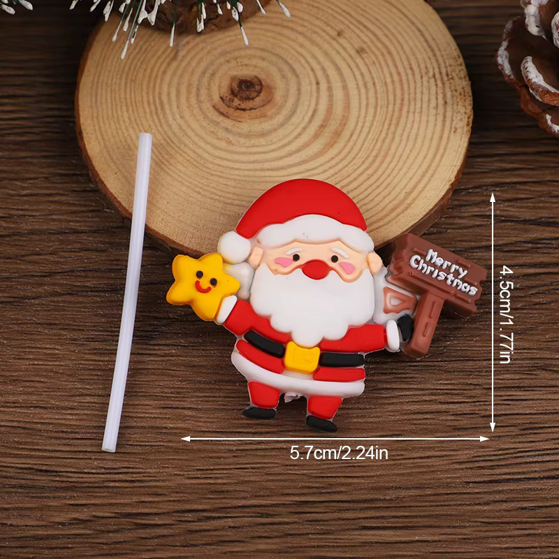 ZQNYCY Weihnachtliche Santa Claus Kuchen Topper Set in Multicolour für Cupcakes und Desserts - Bild 5