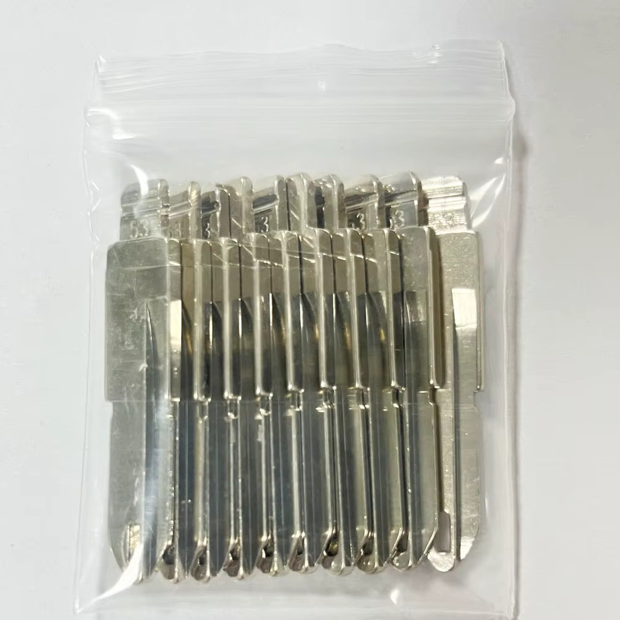 10 Stück kgreat Metall Flip Remote Key Blade NE72 ungeschnitten für Peugeot 206 207 Citroen Renault, Farbe: Silber - Bild 2
