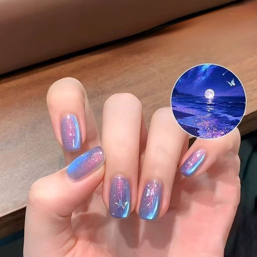 MISS MIANEL Magnetischer Katzenaugen-Gel-Nagellack, Arctic Blue, 10 ml - Bild 3