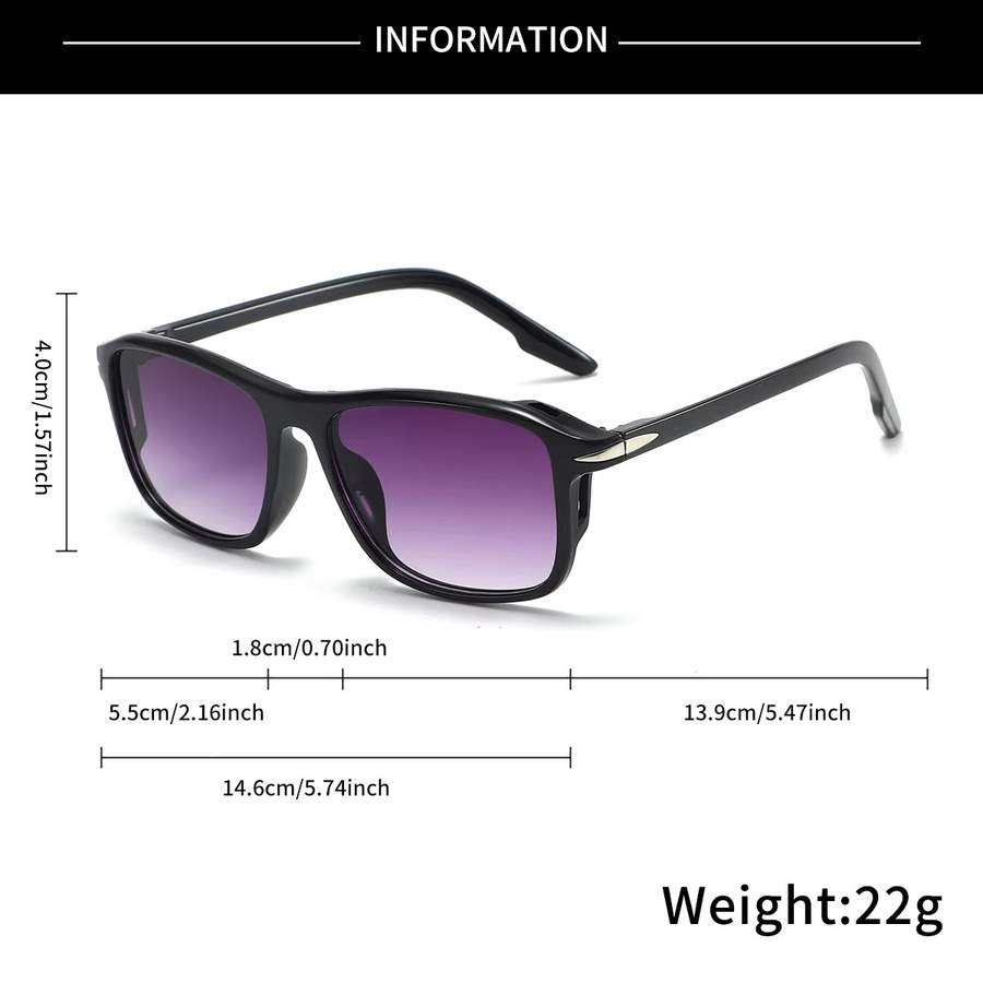 AINII Sonnenbrille, Vollrand, Schwarz, Kunststoff - Bild 4