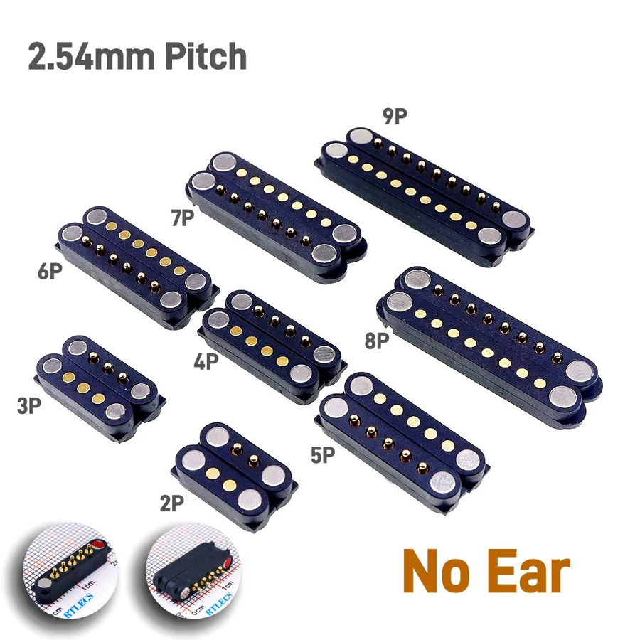 RTLECS Magnetischer Pogo-Pin-Steckverbinder 2A DC, 2-9-polig, Stecker und Buchse, Farbe: Schwarz, Abstand: 2,5 mm / 2,80 mm - Bild 2