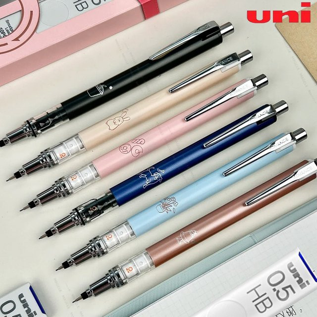 Uni KuruToga Mechanischer Bleistift M5-559 mit Illustration, 0,5 mm Mine, Multicolor - Bild 1