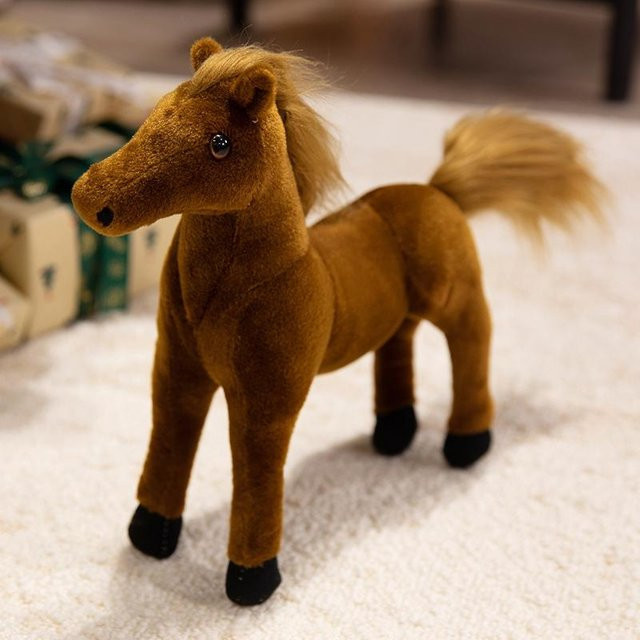 Yiran toy Simulationspferd Plüschpuppe, 28cm, Braun - Bild 1