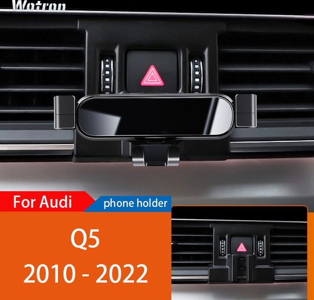 WTSTARTS Auto Telefonhalterung für Audi Q5 8R FY (2010-2023) in Schwarz, Einstellbarer Handyhalter für GPS und Navigation - Bild 1