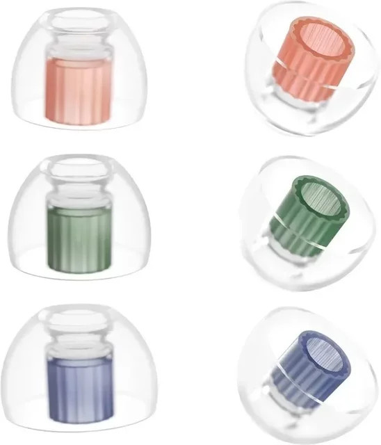 SpinFit W1 In-Ear-Kopfhörer mit Silikon-Ohrstöpseln und doppeltem W-förmigem Schlauchkern für IE9000 und N5005, Düsendurchmesser 5–6 mm - Bild 1