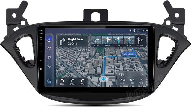 Junsun Autoradio für Opel Corsa E (2015 bis 2019) mit GPS, Bluetooth und Wi-Fi in Schwarz - Bild 1