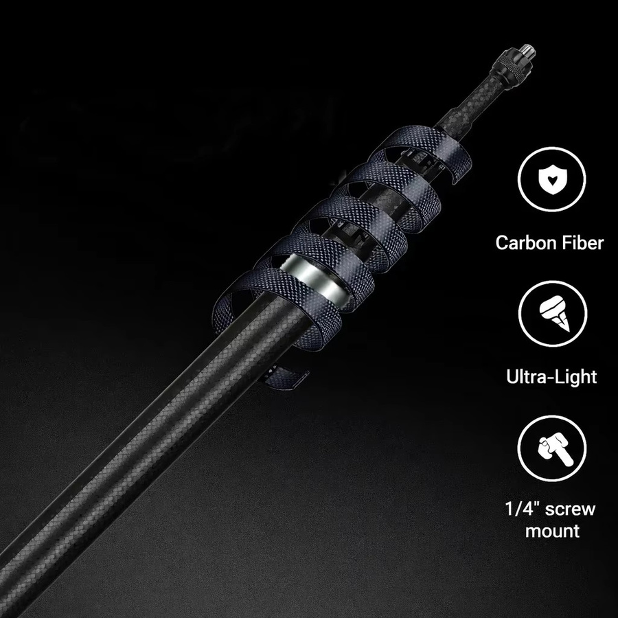 Insta360 Unsichtbarer Selfie-Stick aus Carbonfaser für X5 X4 X3 in Schwarz mit Bullet Time Bundle und Stativ-Griff - Bild 2