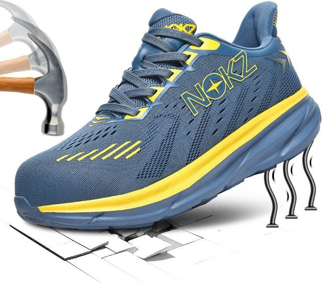 Sicherheitsschuhe für Herren von YiRan Shoe Industry in Blau mit Stahlkappe und Luftpolsterung - Bild 1