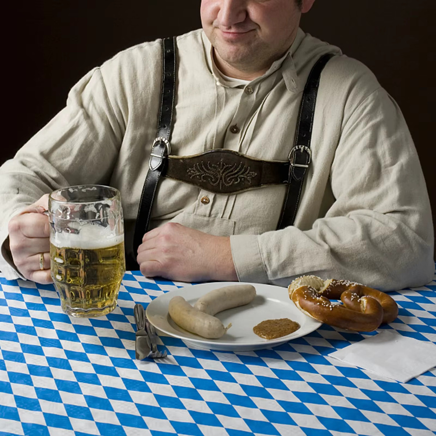 APWIKOGER Einweg Tischdecke Blau im Karo-Design für Oktoberfest, Karneval und Party-Dekoration - Bild 6