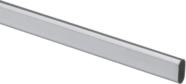 Hettich Schrankrohr oval aus verzinktem Stahl in Silber-Grau, Länge: 120 cm - Bild 1