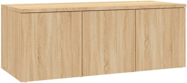 vidaXL TV-Schrank in klassischem Stil aus Holzwerkstoff, Farbe Braun, B/T/H: 80 x 34 x 30 cm - Bild 1