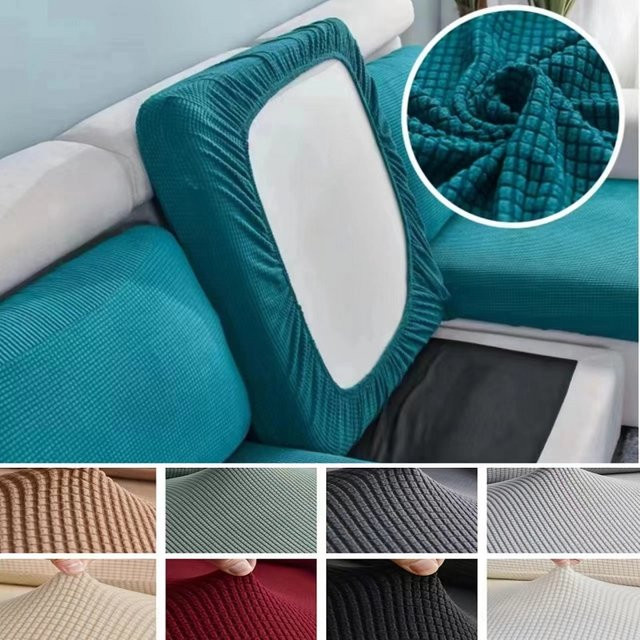 WAZIR Polar Fleece Sofa Sitzkissenbezug elastisch und waschbar - Bild 1