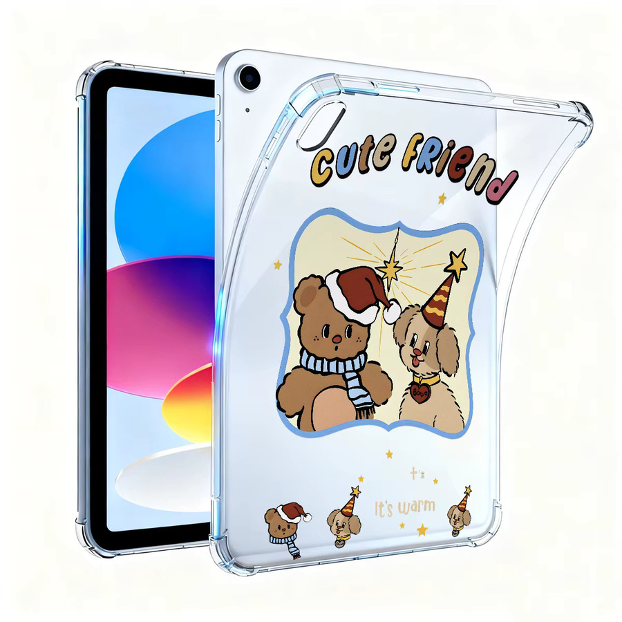 Transparente Teddybär Schutzhülle für Apple iPad Pro und iPad Air in verschiedenen Modellen - Bild 6