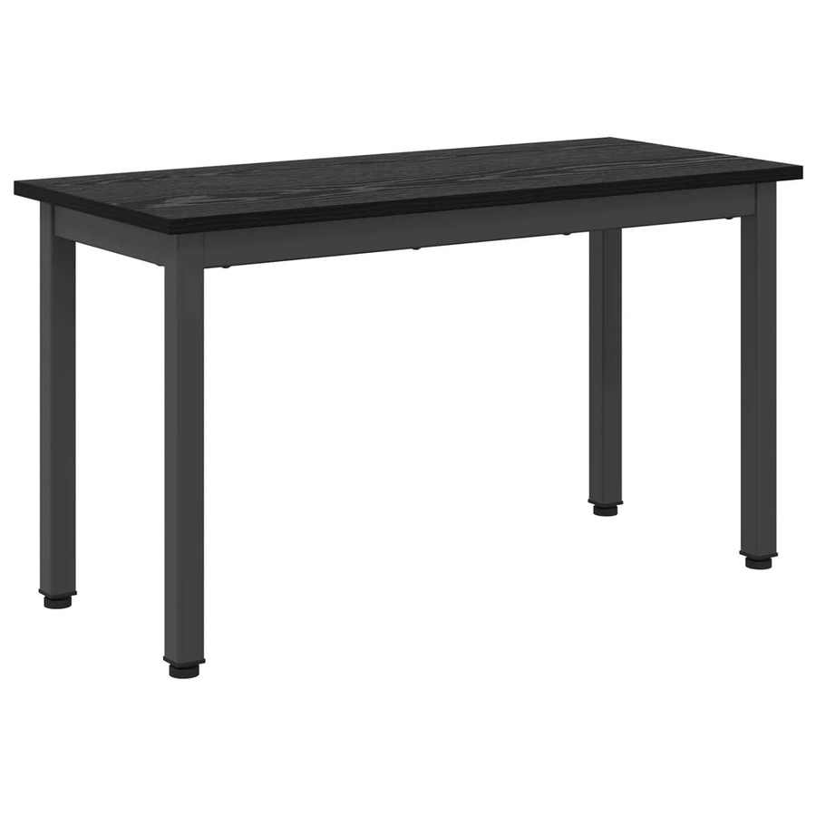vidaXL Bank in Schwarz und Eichen-Optik aus Holzwerkstoff und Metall, B/T/H: 80 x 35 x 45 cm - Bild 2
