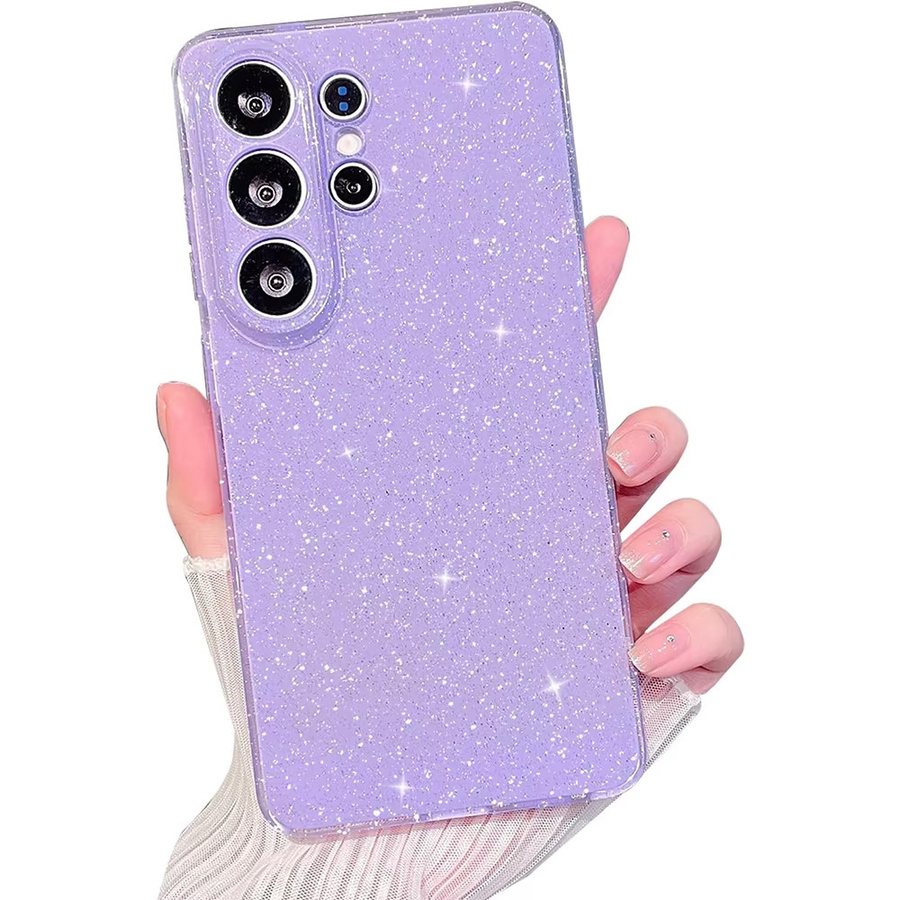 Glitzerhülle für Samsung Galaxy S26 Ultra S25 Plus S24 S23 A55 A15 5G in Pink und Purple – Ästhetische Bling Handyhülle für Frauen und Mädchen - Bild 3