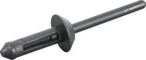 KS Tools Ersatznieten Schwarz, Durchmesser: 17,2 mm, Höhe: 5 mm, 10er Pack - Bild 1