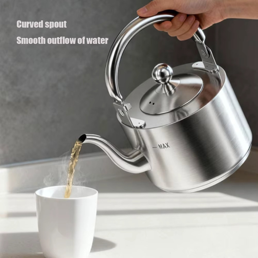 ENERGE SPRING Teekessel aus Edelstahl mit Teesieb, Silber, 1,5 l - Bild 4