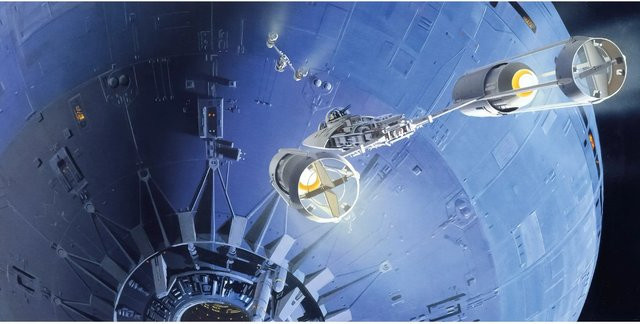 Komar Fototapete Vlies Star Wars Classic Death Star Assault B: 500 cm, H: 250 cm - Bild 1