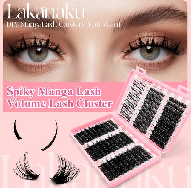 LAKANAKU Wimpern-Cluster-Set, D-Curl, Natürliche Cluster-Wimpern - Bild 1