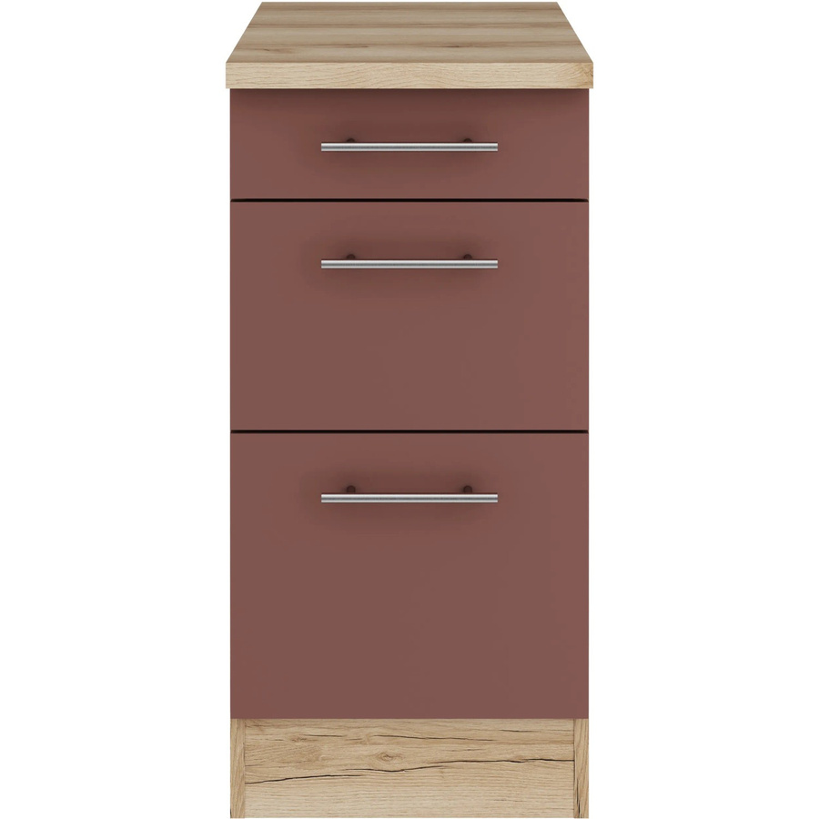 OPTIFIT Bari407 Küchen-Unterschrank in Rostrot mit modernem mattem Design - Bild 2