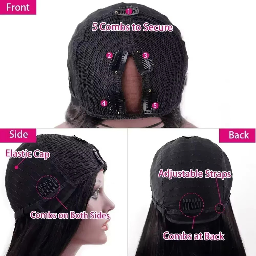 Cheetahbeauty V-Part-Perücke Body Wave, Echthaar, Damen, 28-32 Zoll - Bild 4