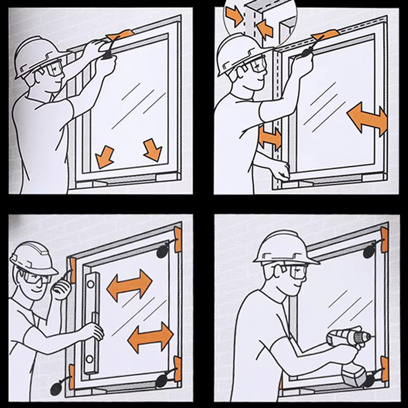 AXE SHAN Air Wedge Bag Nivellierungsset in Schwarz für die professionelle Tür- und Fensterinstallation - Bild 5