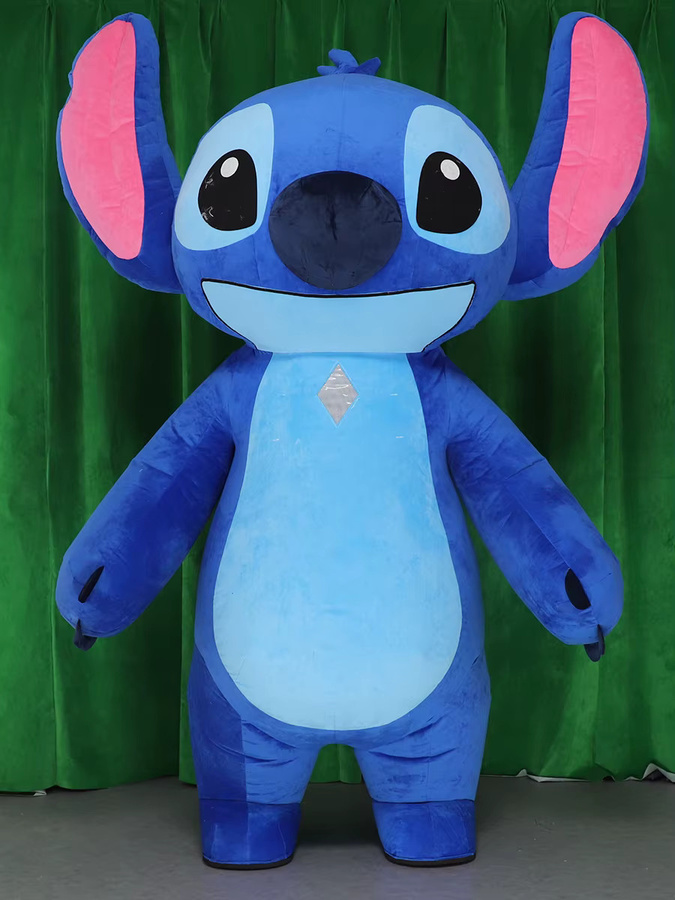Hot Toys Stitch Aufblasbares Maskottchen-Kostüm, Blau, Disney, Fantasy, Tiere - Bild 2