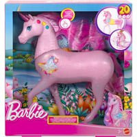Barbie Mattel funkelndes leuchtendes Einhorn Spielfigur in Pink, Gelb und Blau - Bild 1