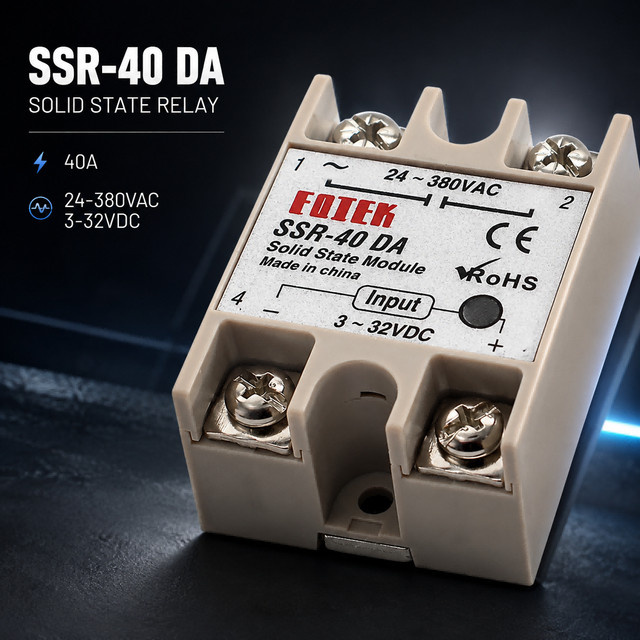 YJCAL Halbleiterrelais-Modul SSR-10DA 25DA 40DA 10AA 25AA 40AA zur Laststeuerung DC AC Einphasig 24-380VAC - Bild 1