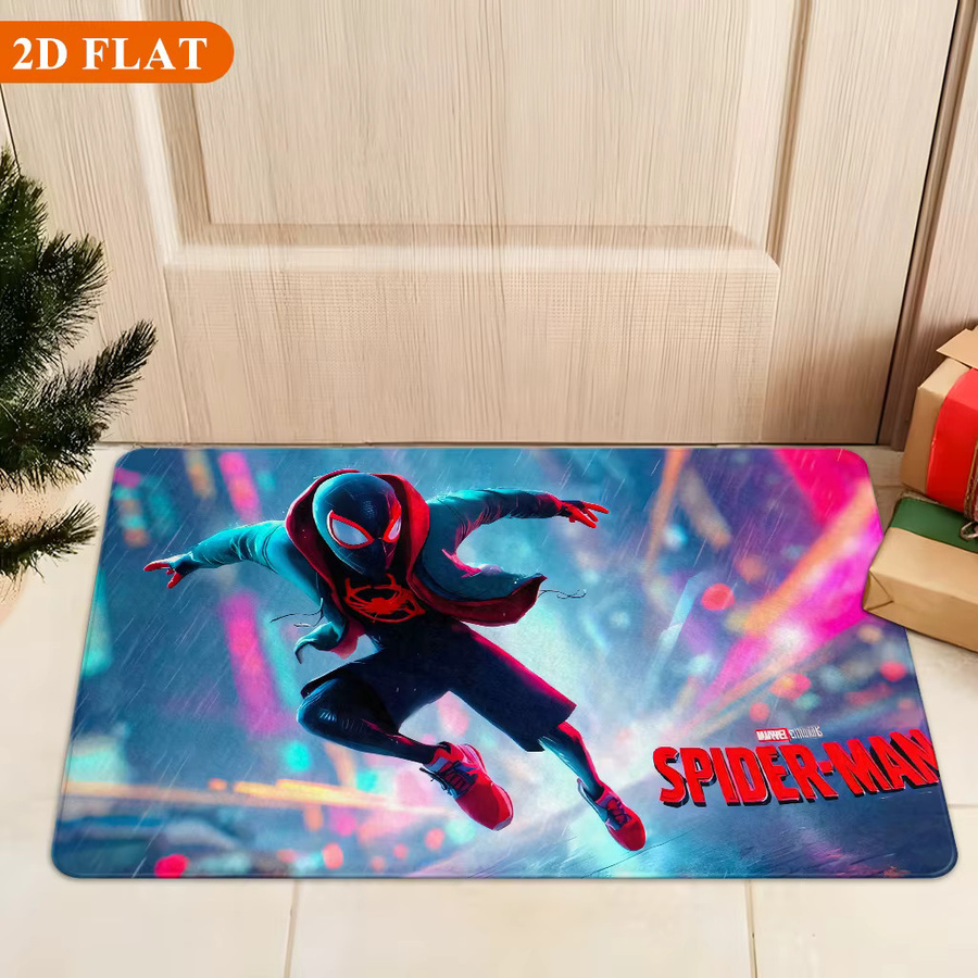 Rutschfeste Badematte Spiderman Into The Spiderverse von BEAST KINGDOM, rechteckige Flanellmatte aus Polyester, Mehrfarbig, B/T: 60 x 40 cm - Bild 4